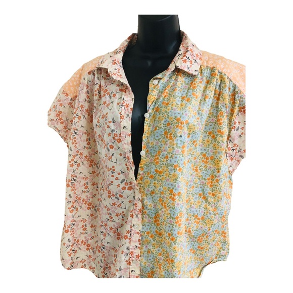 American eagle outfitters paisley multi vintage look relaxed fit button size M - Picture 8 of 13